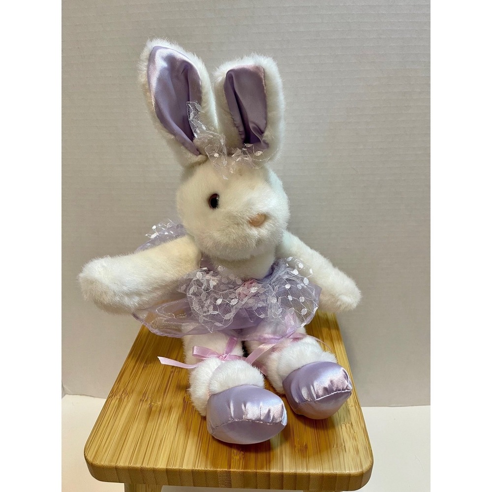 MTY International Ballet Bunny Rabbit Plush Stuffed Animal‎ Purple 16"